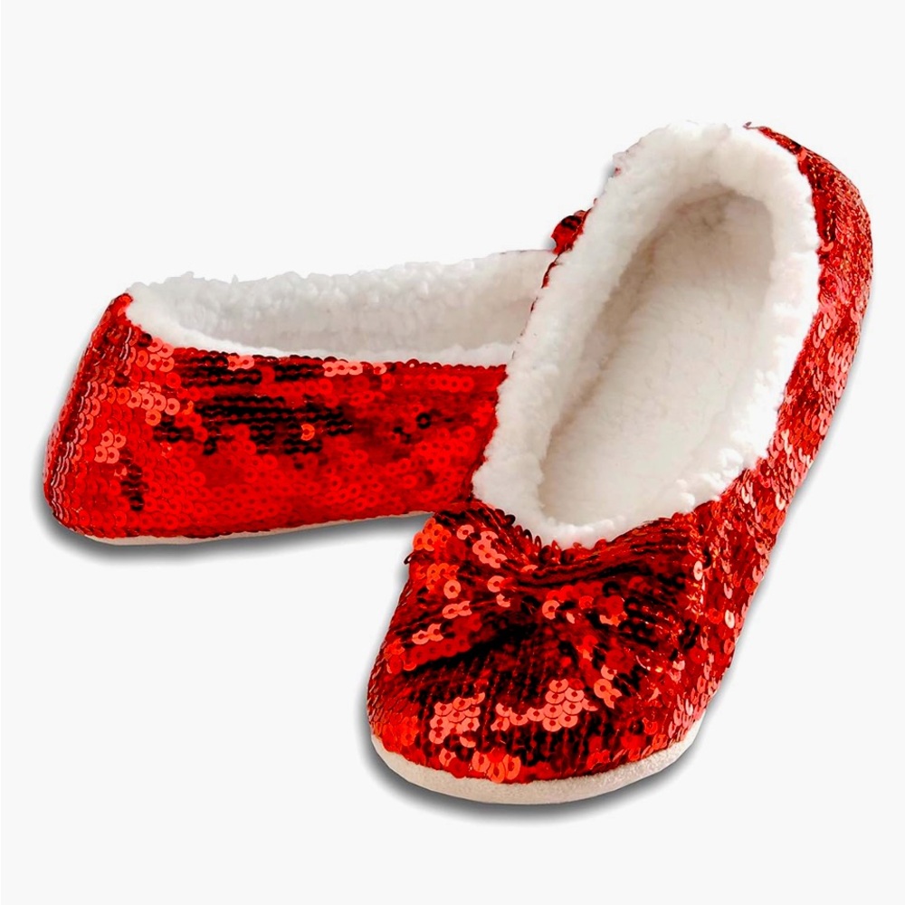 Snoozies Slippers - red sequin!!